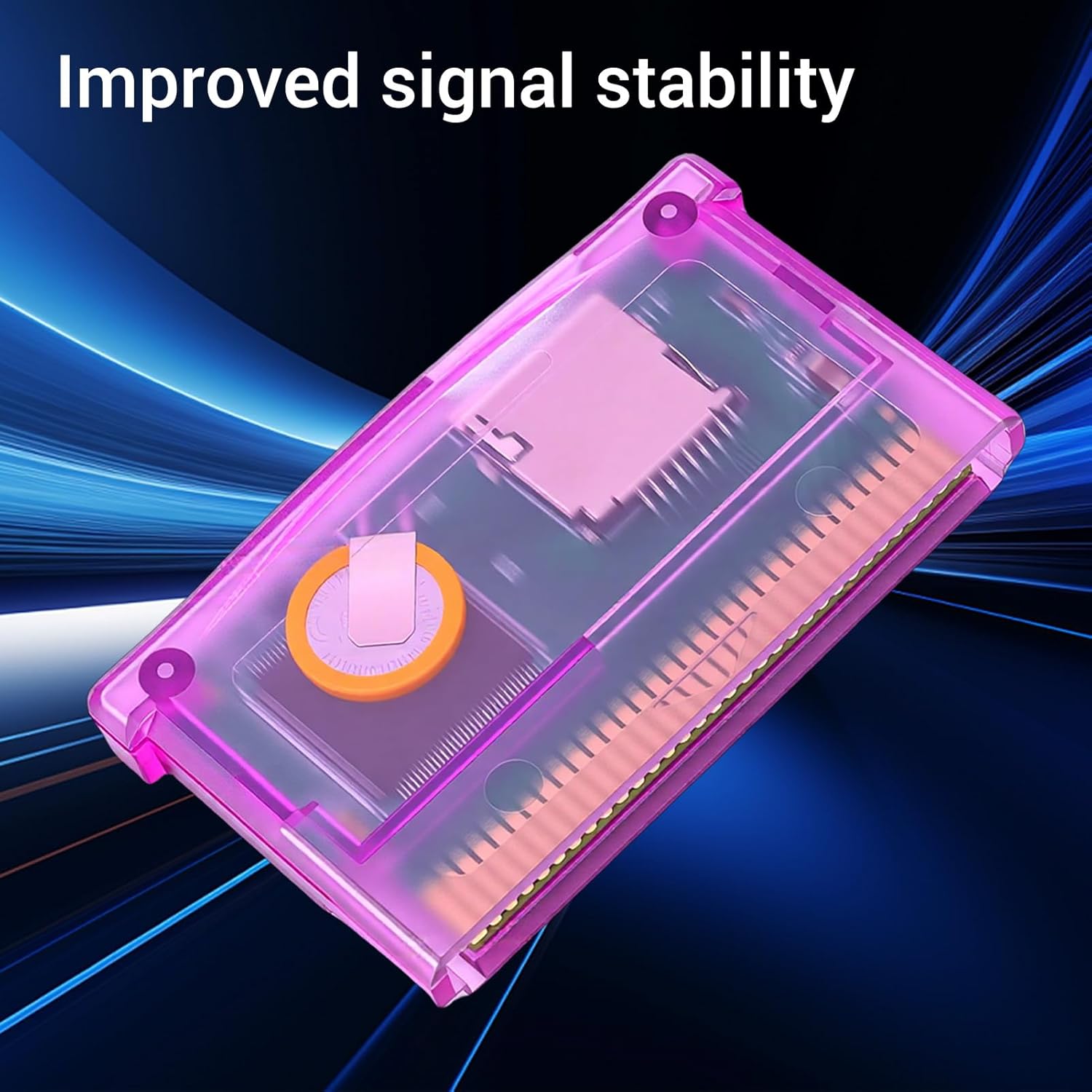Cartouche SD GBA, Cartouche de Jeu Flash Cart, Prise en Charge de la Carte TF pour GBA/SP/GBM/IDS/NDS/NDSL pour GameBoy Advanced, Format FAT, capacité Maximale jusqu'à 2 Go (violet Violet Transparent