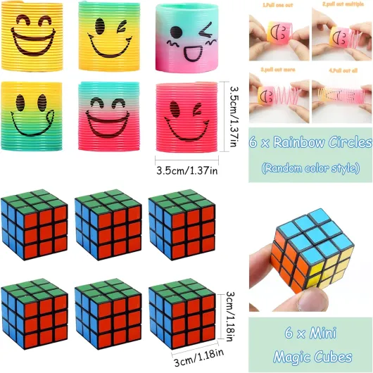 Shinybox Cadeau Anniversaire Enfants, 70 Pièce Jouets de Fête, Petits Jouets pour Enfants, Cadeau d'anniversaire pour Assortiment Jouets Anniversaire Pinata Anniversaire Fille et Garcon Party B