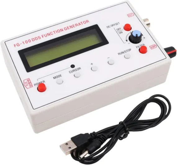 Générateur de signal DDS 1HZ-500KHZ Générateur de fréquence Générateur de fréquence Sortie Forme d'onde sinusoïdale Carré Onde Triangle Ondulation en dents de scie Inverse