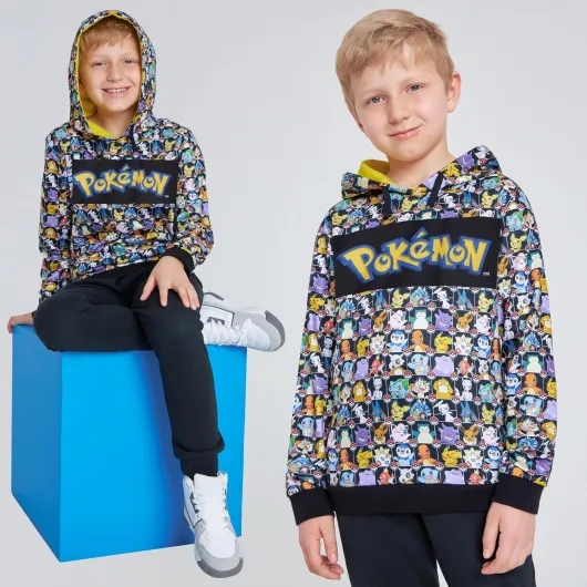 Sweat Enfant Garcon Fille Unisexe Sweat à Capuche Imprimé Pull Sweat Shirt Hoodie Manches Longues Vêtements Enfant Ado 4-15 Ans Pikachu 5-6 ans Multicolore