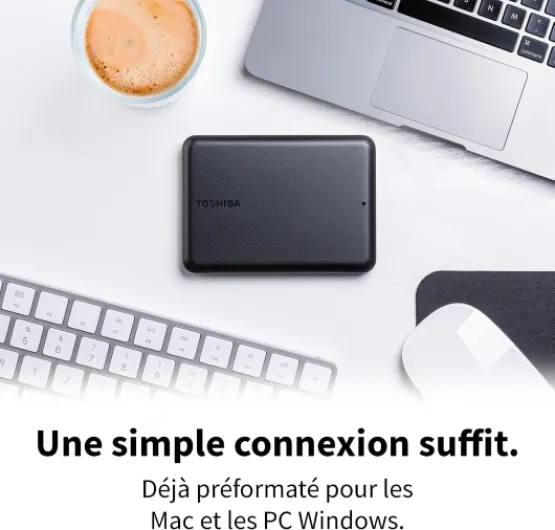 Canvio Partner 1TB - Disque Dur Externe Portable 2,5'', USB 3.2, Compatible Mac et Windows - (HDTB510EK3AB) 1 TB