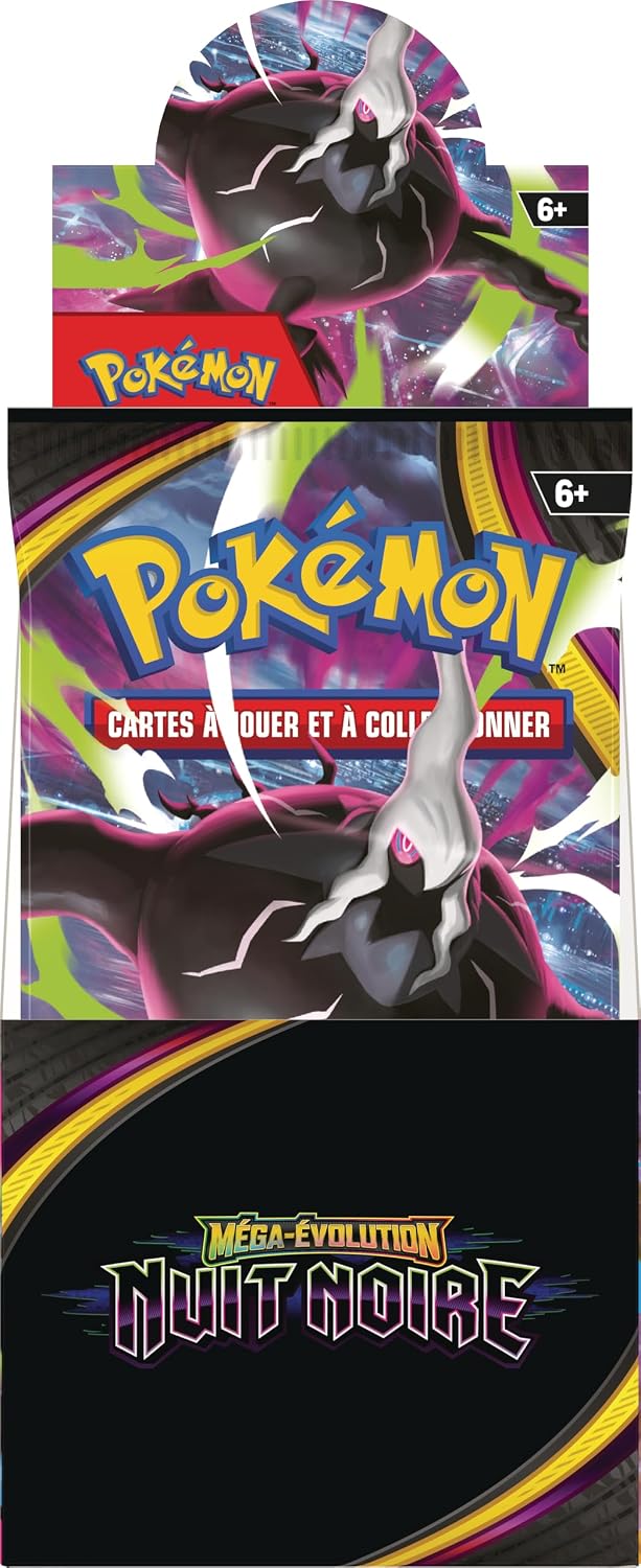 : présentoir de boosters Méga-Évolution– Nuit Noire (18boosters)