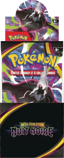 : présentoir de boosters Méga-Évolution– Nuit Noire (18boosters)